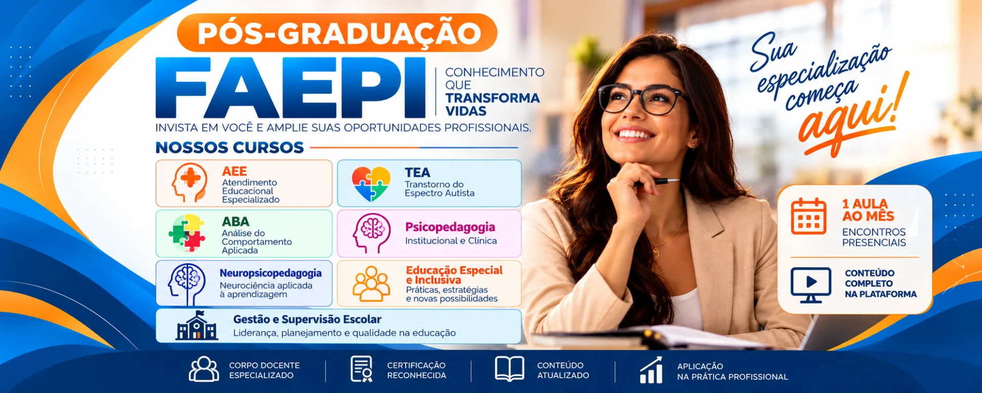 Inscrições abertas para Pós-Graduação FAEPI