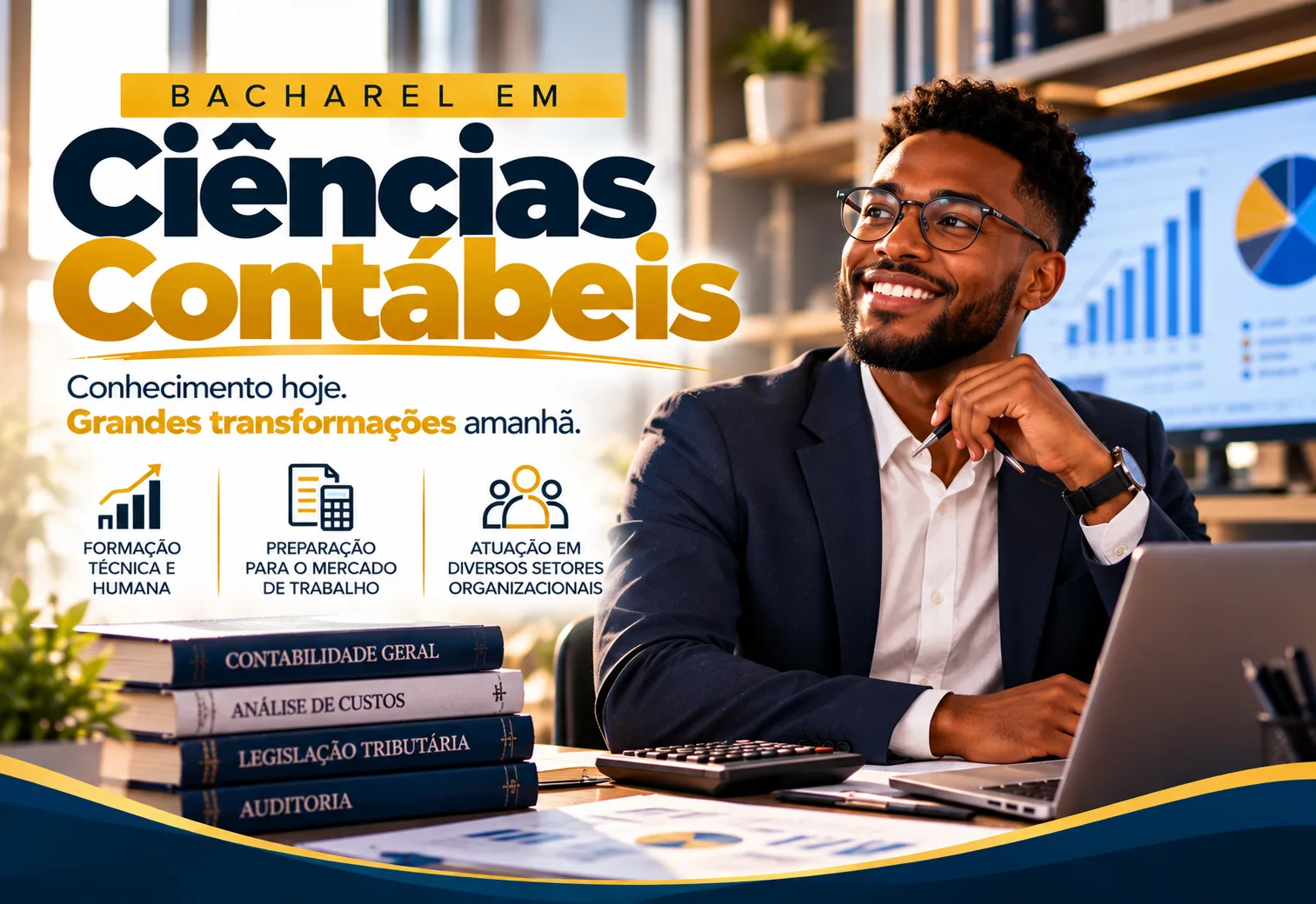 Na seção de cursos de graduação da FAEPI, destaque para Ciências Contábeis com informações sobre o curso.
